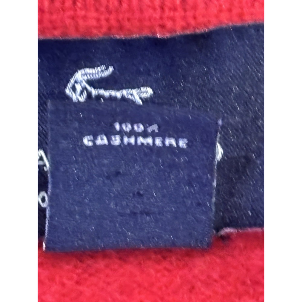 LANDS END 100% Cashmere V Neck Pullover Men's Sweater Red XXL Grandpa Timeless - Picture 6 of 13
